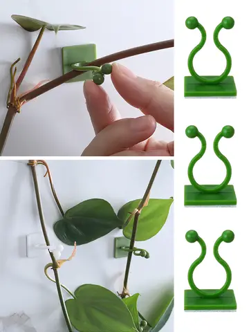 100pcs-Home Garden Plant Climbing Wall Fixture Clips Rattan Vine Fixer Self-Adhesive Plant Climbing Wall Fixed Buckle Hook