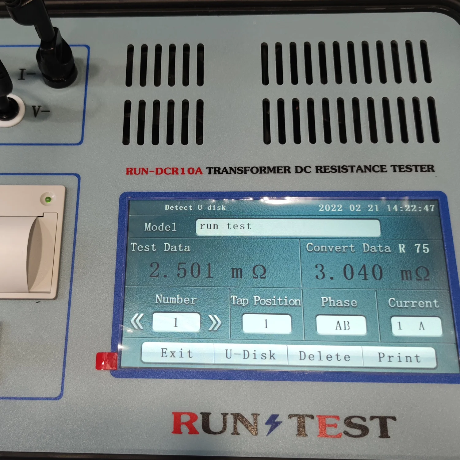 Portable Distribution other test instrument Transformer Winding Resistance Tester  Analyser 10A 20A DC Resistance Tester