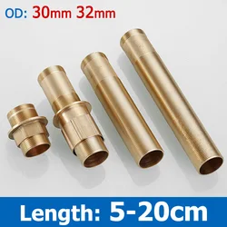 L= 5 8 10 12 15 20CM Brass Lengthened Faucet Fixed Foot OD 30/32mm Replace Parts Nut Kitchen Basin Tap Cold/Hot Faucet Fix Foot
