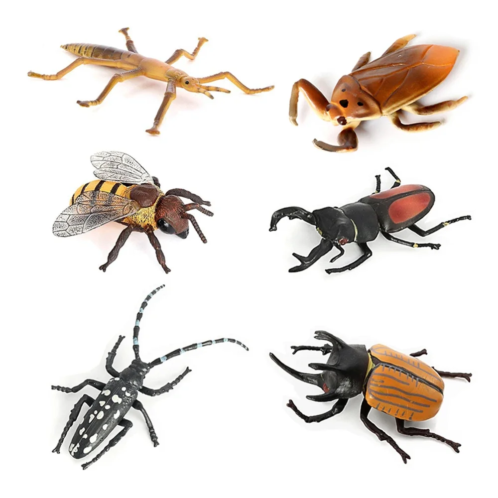 プラスチック昆虫フィギュアカブトムシ蜂クモモデルおもちゃ動物置物アクションフィギュアミニチュア動物子供のおもちゃキッズギフト
