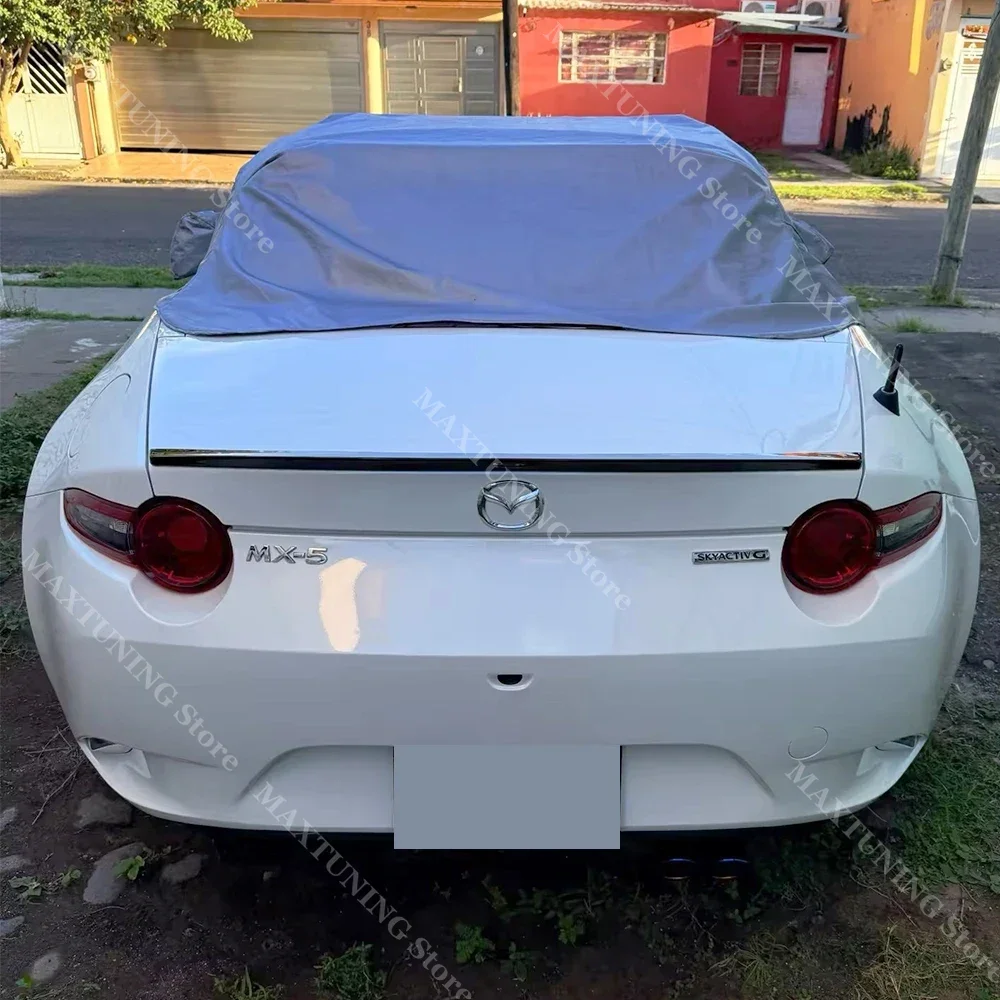 

Для Mazda MX-5 Miata ND RF 2016-2024: спойлер на крышку багажника, декоративный сплиттер, глянцевый черный ABS-комплект для тюнинга кузова