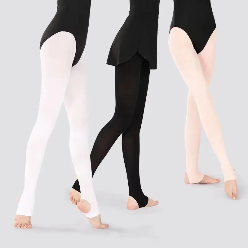 Ballet Stirrup Tights Girls Women 60D Dance Pantyhose Leggings for Exam & Practice