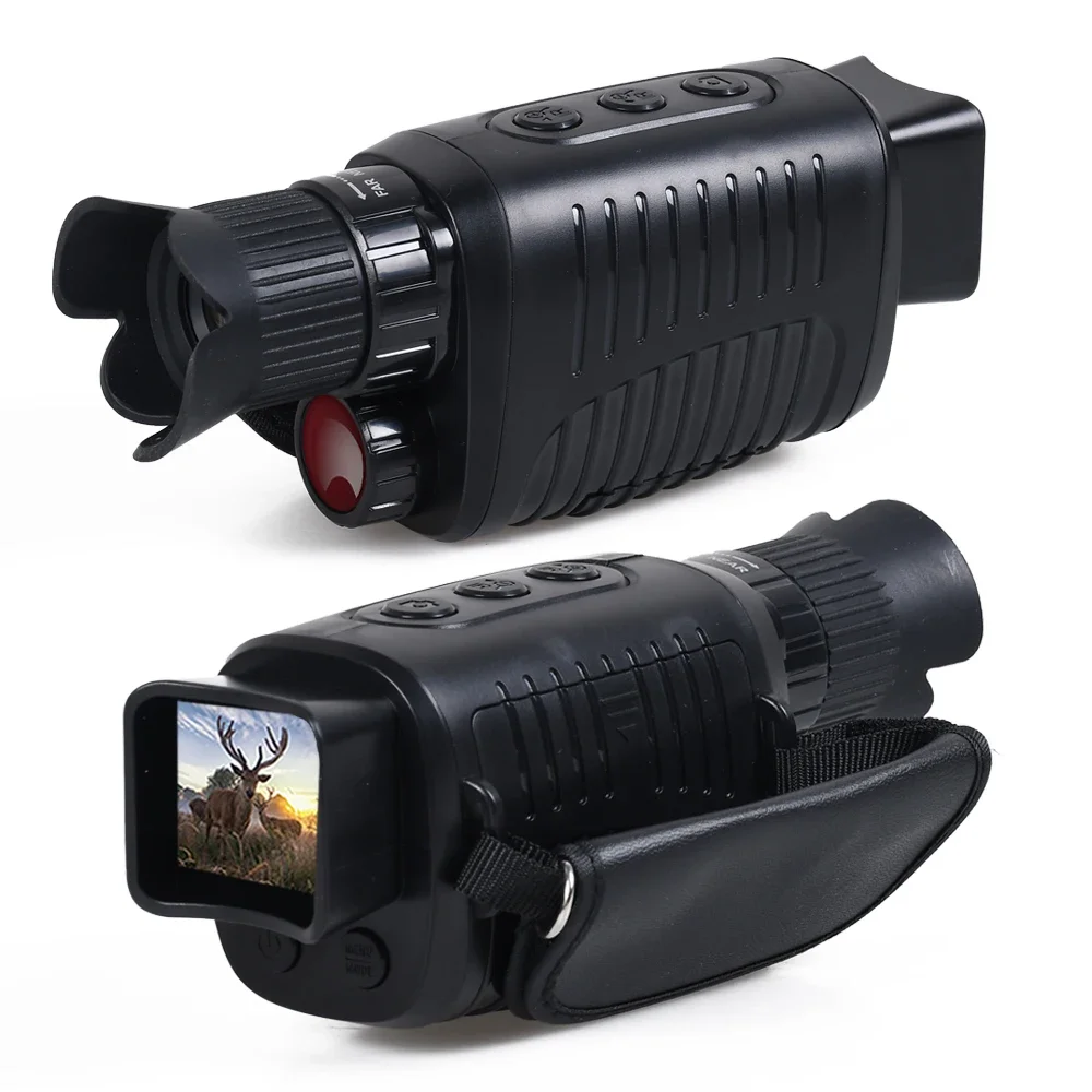 Monocular Infrared Night Vision Device HD Digital Telescope 5x zoom Day and Night Camera For Outdoor Hiking Hunting Accessories