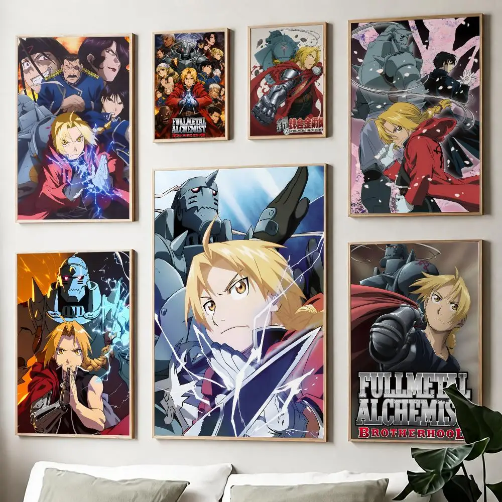 Anime F-Fullmetal Alchemist Poster Fancy Poster American Film Mural Home Childrens Room Wall Decor Print