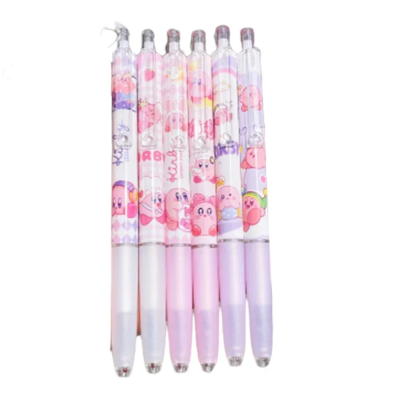 Kirby Gel Pen Anime 0.5mm Black Ink Ballpoint Pen Cartoon Kids School Office Supplies Stationery for Men Women Neutral Pens Gift