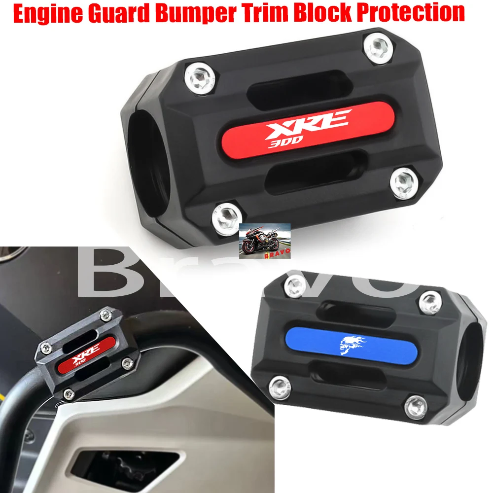 

New For Honda XRE300 XRE 300 Bumper Engine Guard Protection Decorative Block Crash Bar Motorcycle Accessories