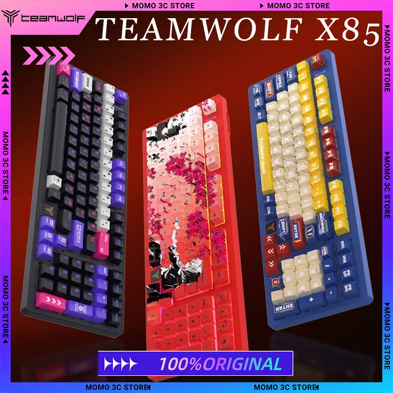 

TEAMWOLF X85 Magnetic Keyboard Wired 8k Polling Rate Magnetic Switch 16k Scanning Rate RT0.01mm RGB Waterproof Gaming Keyboard