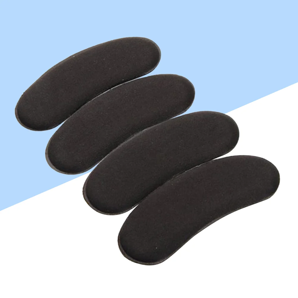 

5 Pair Heel Grips Heel Liner Cushions Self Adhesive Sponge Heel Insole Cushions Pads Stickers (Black)