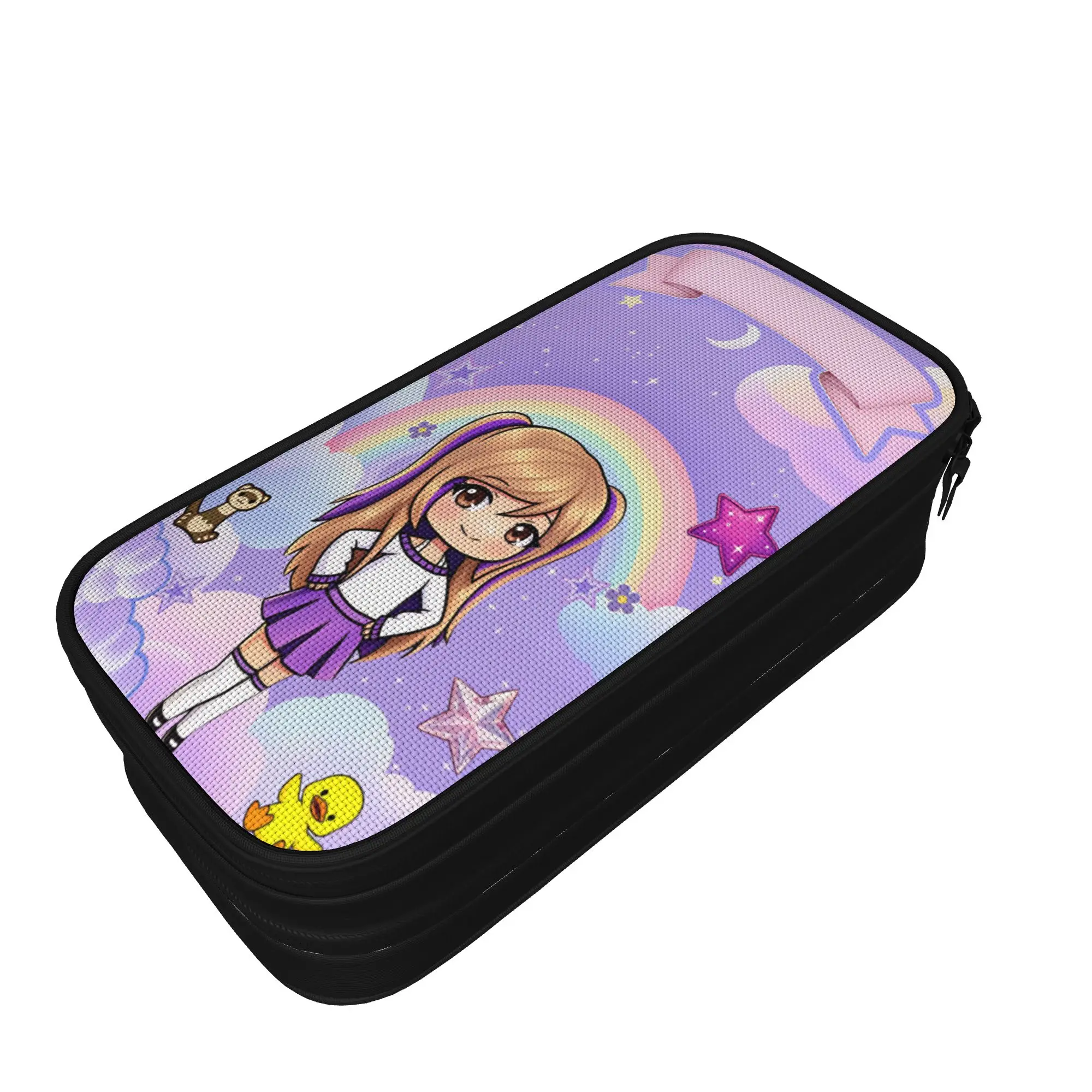 Vintage Pencil Case Lyna Vallejos Pencil Box  School Pencil Cases Girls Boys Double Layer Design School Supplies