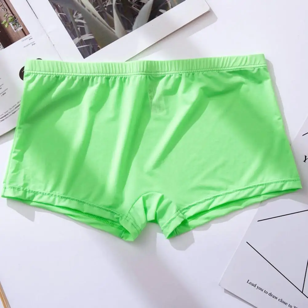 Breathable Men Underpants Solid Color Slim Fit Pure Color Men Boxers  Sweat Absorption Men Panties Inner Wear Clothes