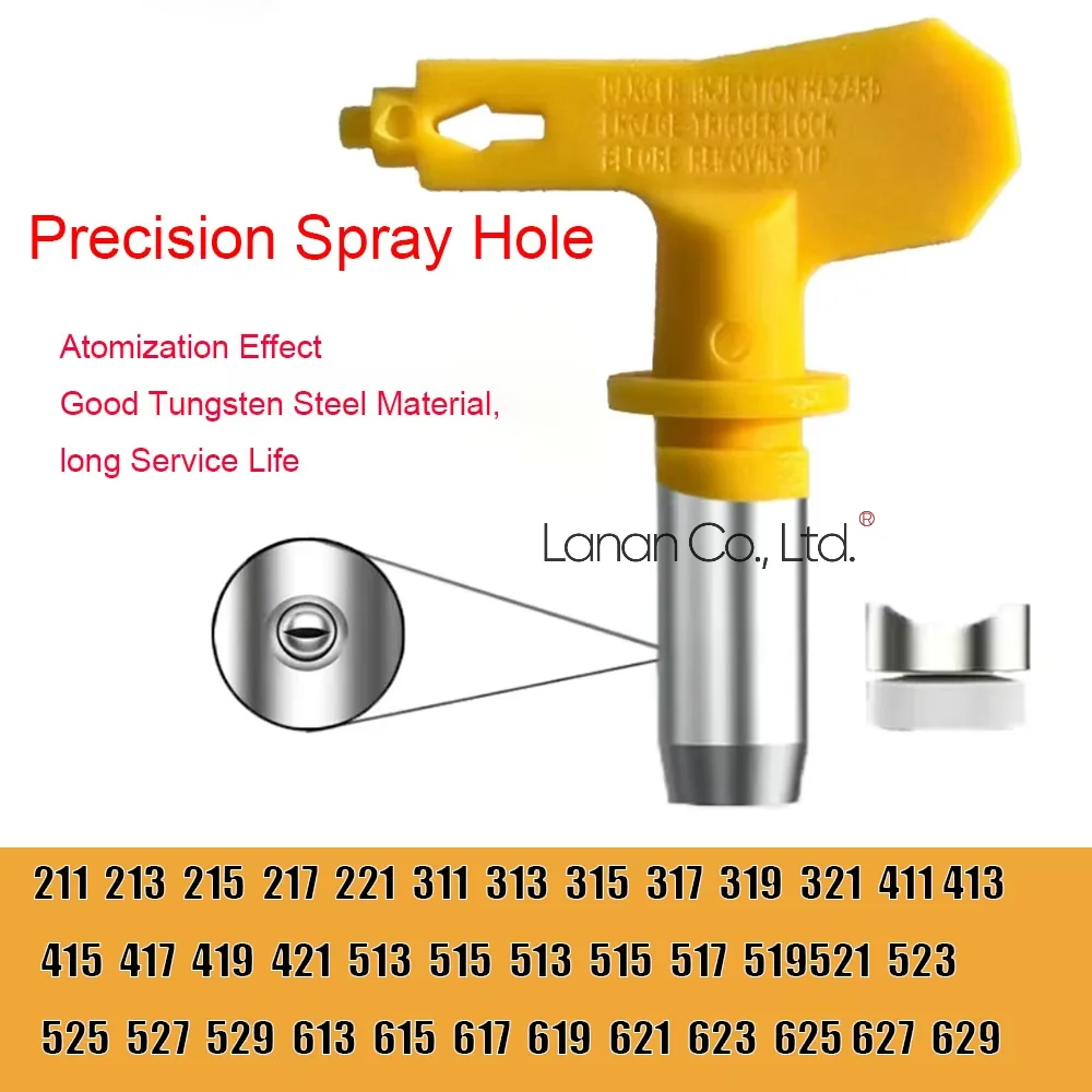 Spray Tip for Various Spraying Useful Reversible Tungsten Steel Paint Spray Tip Nozzle Home Garden Tool Paint Spray Tip Nozzle