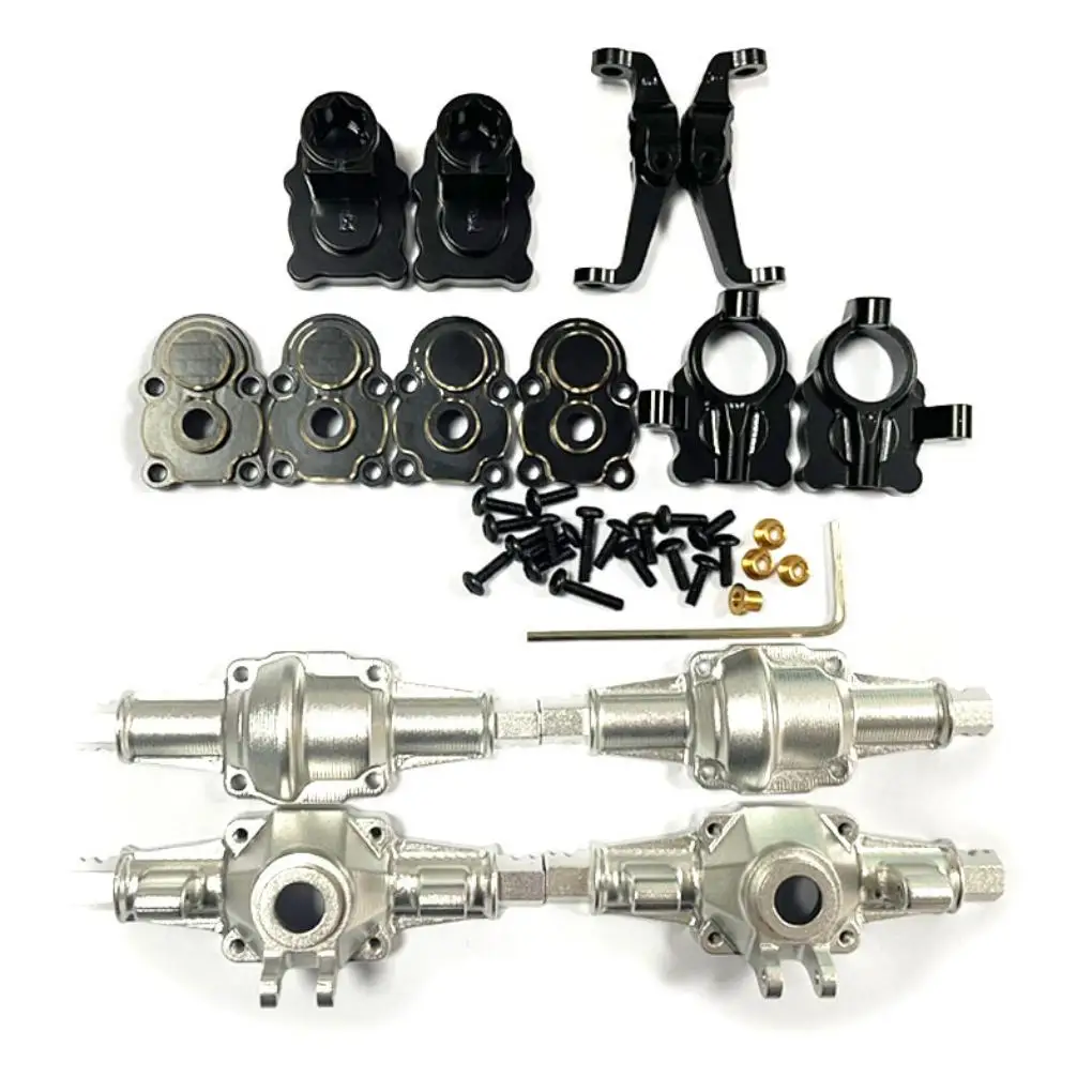 RCGOFOLLOW 14pcs Brass Compact Yet Durable Design Front And Rear Axle Housings For 1/24 Rc Front And Rear Axle Housings