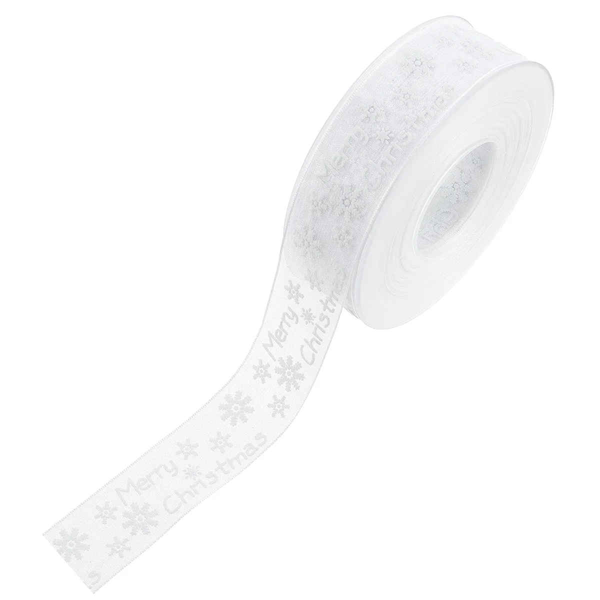 

Christmas Wrapping Ribbon 20m Snowflake Design Polyester Ribbon for Gift Wrap Craft Decorations Seasonal Party