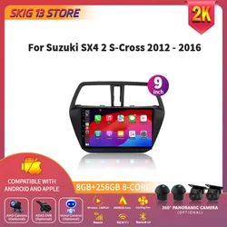 Car Radio Multimedia For Suzuki SX4 2 S Cross 2012-2016 Android 14 Auto Navigation 4G GPS Android CarPlay 2 Din Stereo Screen