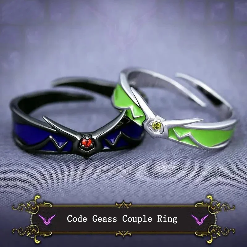 Anime Code Geass Ring Lelouch Adjustable Cosplay Unisex Couple Lover Rings Prop Jewelry Gift Accessories