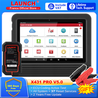 LAUNCH X431 PRO V5.0 Car Diagnostic Tool Full System ECU Coding Active Test Auto OBD2 Scanner 37 Reset PK X-431 V PRO PRO3S+