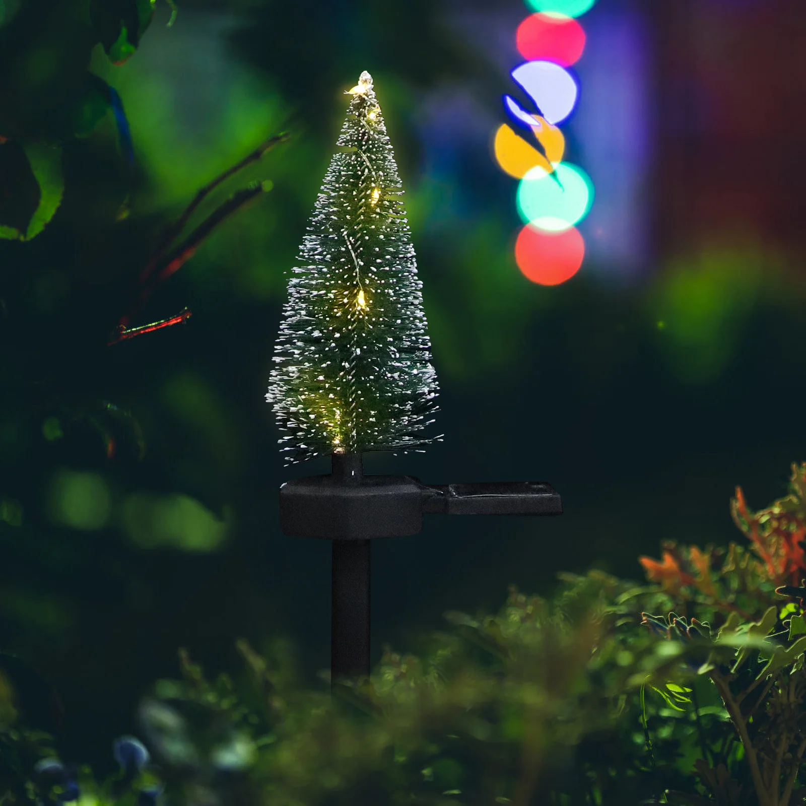 

1pc Christmas Light Stake Garden Outdoor Decorative Lamp For Yard Pathway Xmas Tree Solar Lamp Solar Tree Ornament