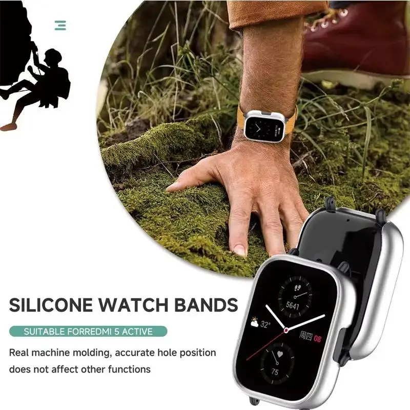 Xiaomi Redmi Watch 5 アクティブケースアクセサリースクリーンプロテクター PC 中空バンパー保護 Redmi Watch 5 アクティブケース