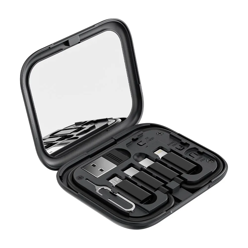 Toocki USB Typ C zu USB C Kabel 60 W 4 In 1 Mini Datenkabel Set Lagerung Box Schnelle Lade ladegerät Handy Halter Für Xiaomi