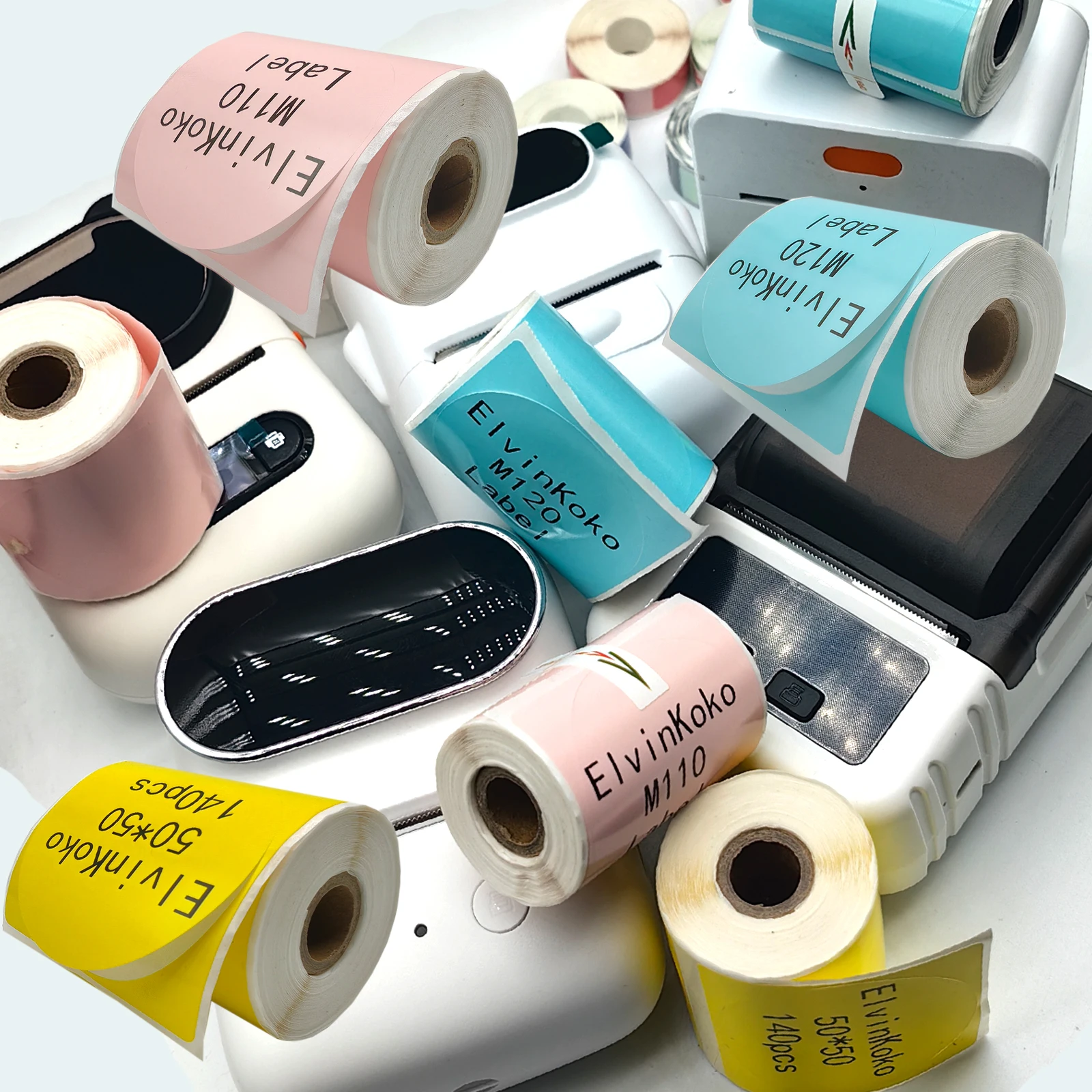 6rolls M110Thermal Labels Round1.96（50mm） Waterproof Circle Sticker for E210 P50 P1 DP30S M220Labels