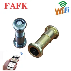 V380 wifi door eye camera Door WifI IP Camera Lens Wide Angle FishEye180degrees Build-In IR 940nm TF card Slot
