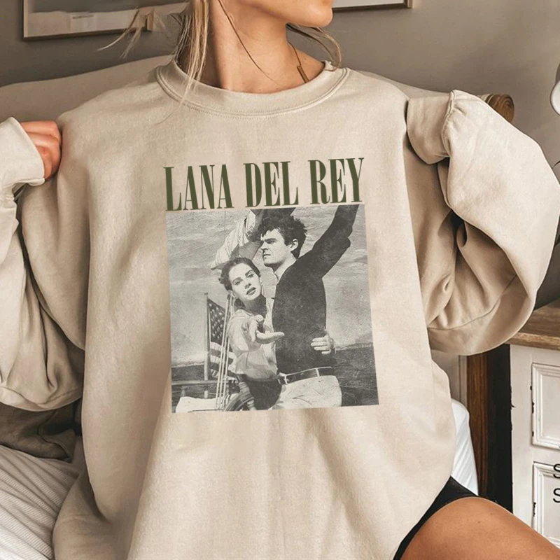 Autumn Winter Cotton Long Sleeve Top New Lana Del Rey Ldr Sailing Graphic Sweatshirt Aesthetic Streetwear Vintage Unisex Hoodie