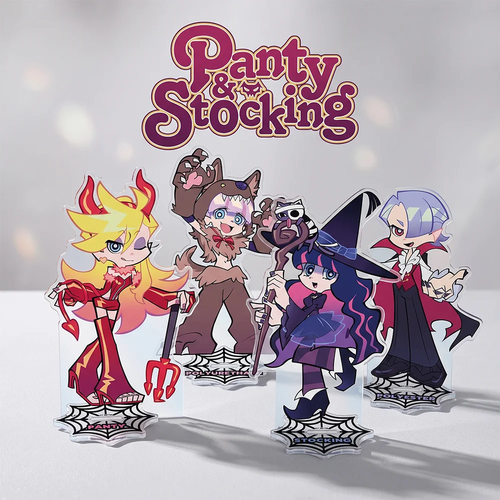 Panty & Stocking With Garterbelt Brief 15CM Acrylic Stand Keychain 2026 New Anime Stand Desktop Decor Halloween Party Fans Gift
