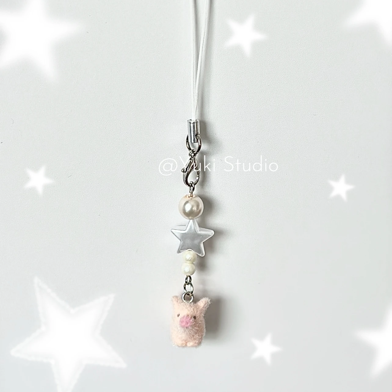 1pcs Resin Flocking Creative Pink Pig Pendant Keychain Charms Jewelry Making Mobile Phone Case Clothes Hat Decoration Ornaments