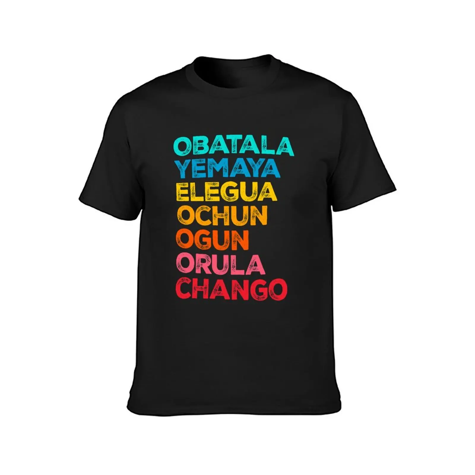 7 African Powers Orisha Santeria Cuba Religion T-Shirt hippie clothes oversized vintage clothes oversized t shirt men