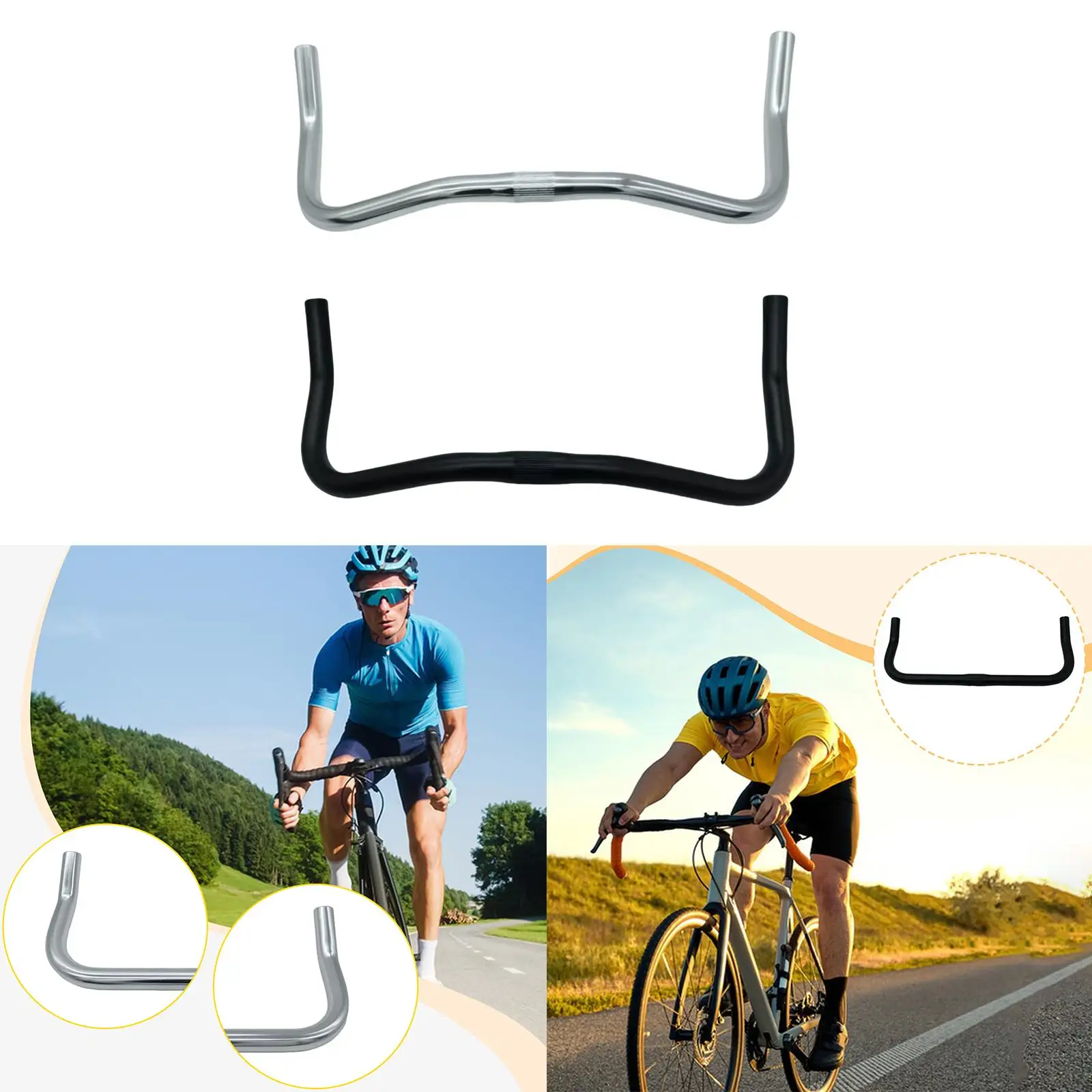 

Handlebar, Bicycle Handlebar, Cycling Component, BMX, Aluminum Alloy, 42cm Long,