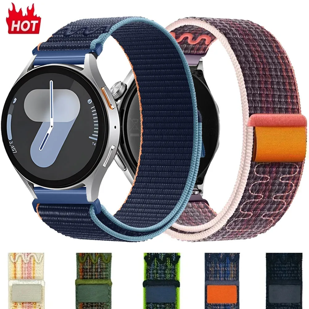 20 mm 22 mm Stickerei-Nylonarmband für Samsung Galaxy Watch 7 6 5 4 40/44 mm Band Galaxy Watch 5Pro/4 6Classic 43-47-42-46 mm Correa