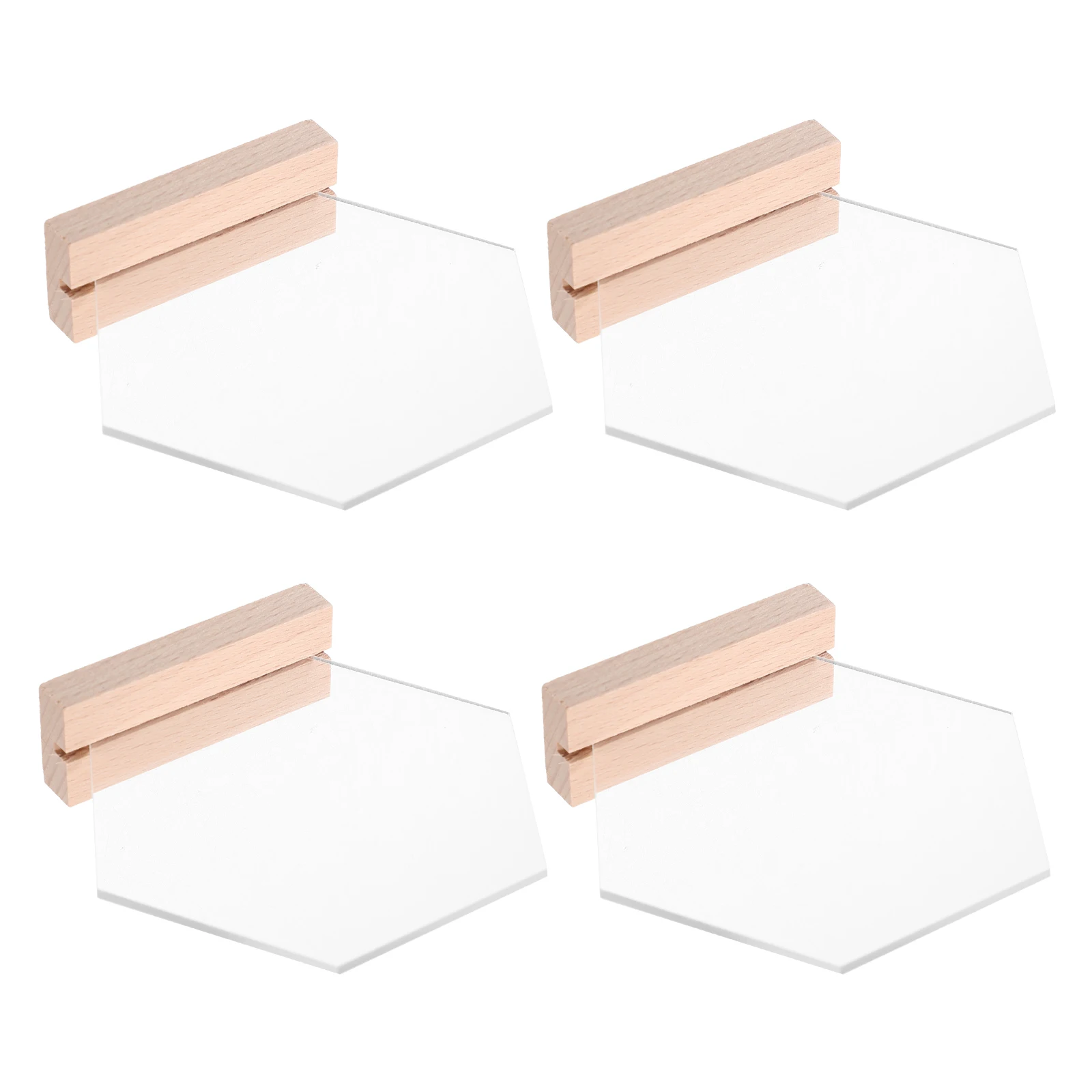 

4 Pcs Erasable Notepad Dinner Table Dining Room Sign Stand Signs Clear Desk Decor Restaurant Display