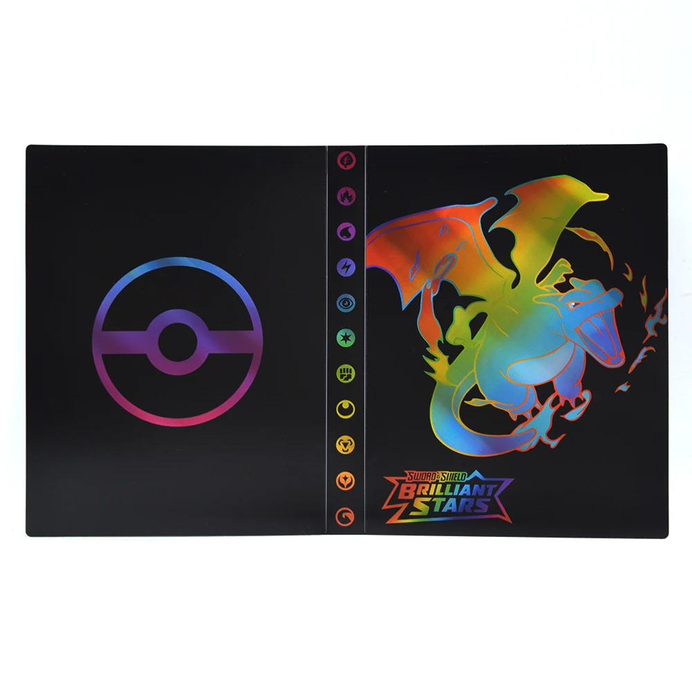 240-teiliges Pokémon-Kartenalbum, Charizard-Ordner, Sammelmappe, Display-Halter, Aufbewahrungsalbum, Geschenkbuch, Spielkartensammlung, Kartenhüllen, Schutzhüllen