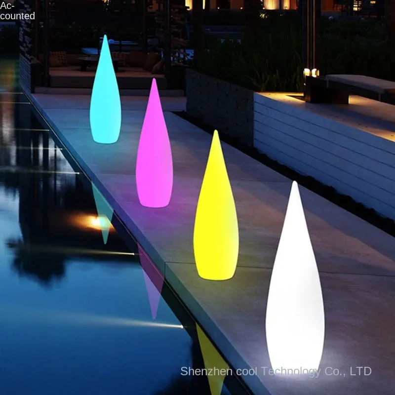 IP65 Waterproof Solar LED Water Drop Lamp Large Courtyard & Hotel Floor Lamp Warm White Garden Decorative Outdoor Lighting