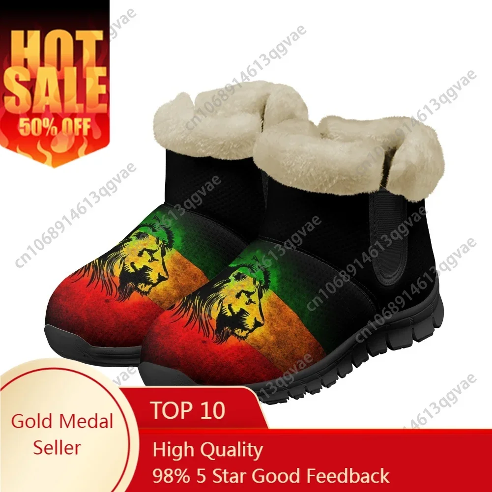 

Reggae Rastafarian Rasta Rastafari Lion Of Judah Snow Boots Mens Womens Teenager Shoes Keep Warm Couple Sports Custom Sneakers