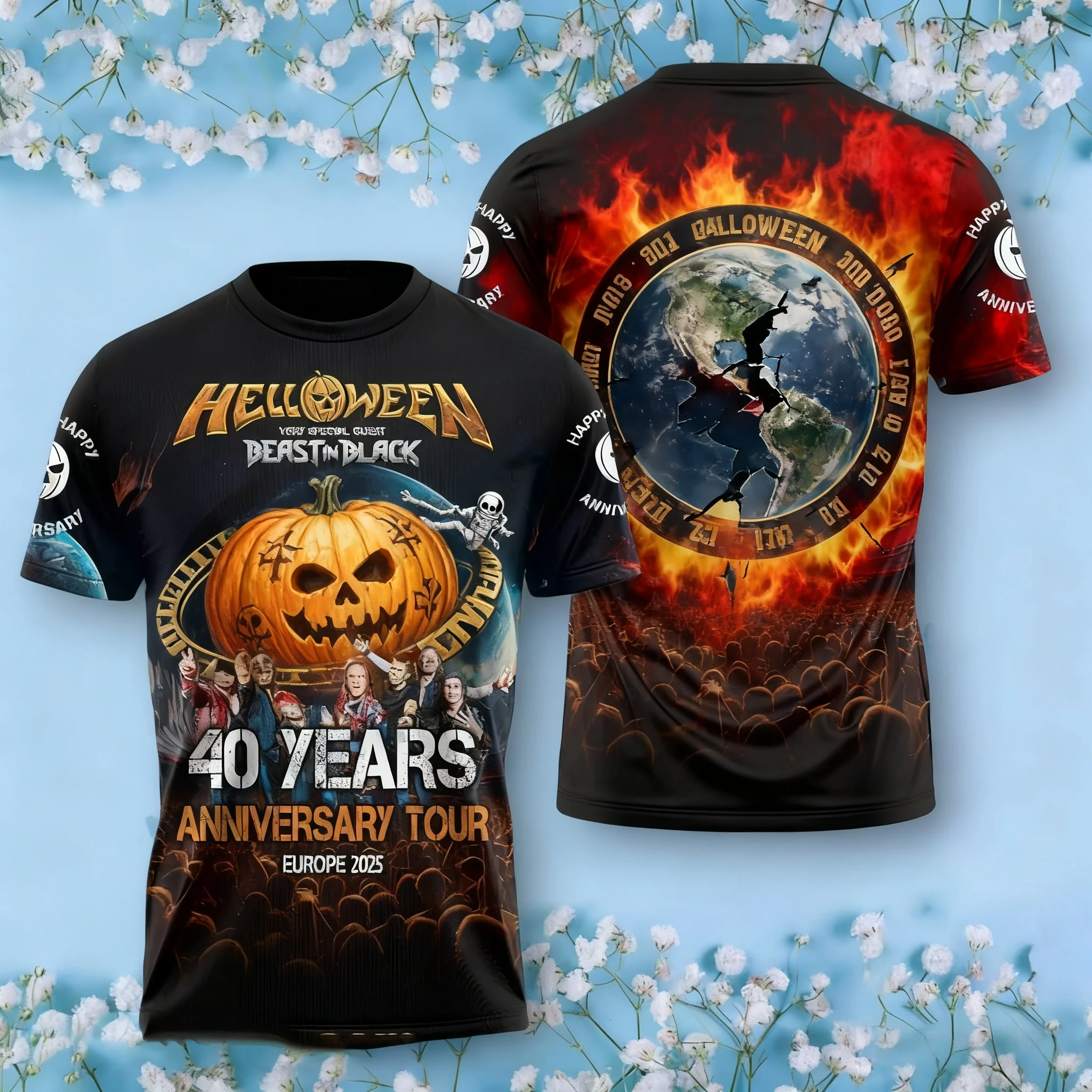 ﻿2026 Classic Rock Helloween T-shirts Male 3D Print Men Hip Hop Trend Short Sleeve Tshirt Street Loose Casual Oversized Top﻿