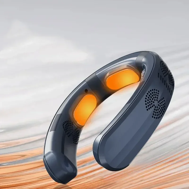 

New 6000mAh Vaneless Hanging Coolify And Warm Portable Air Conditioner Fan Portable Mini Personal Lazy Outdoor Wearable