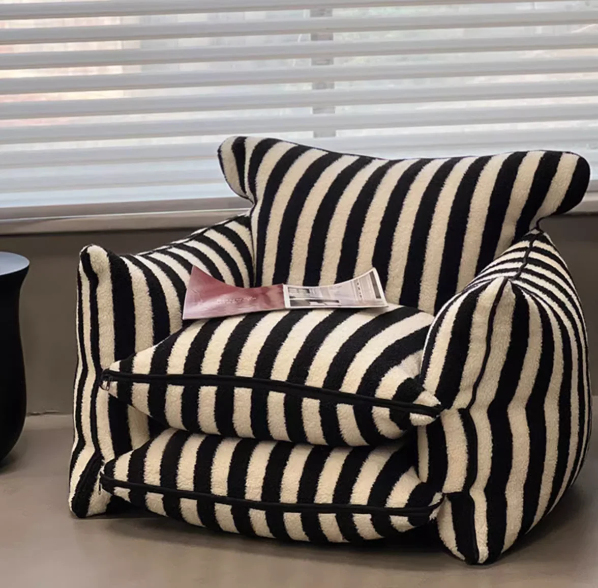 Leisure lazy sofa online celebrity striped bedroom tatami creative backrest recliner