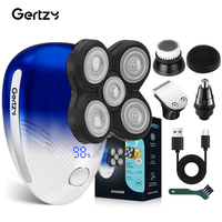 Men's electric shaver, 5-in-1 men's beauty set, with nose hair trimmer, men's hair clipper, and digital display screen