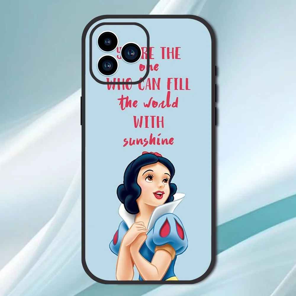 MINISO Disney S-Snow White Phone Case For iPhone 13 12 11 14 15 Pro XS Max XR X 8 7 6S 6 Plus SE 2020 Soft Back case