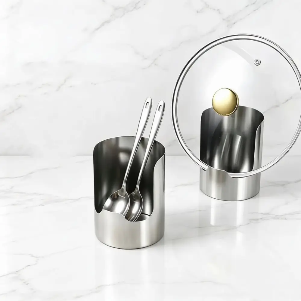 Kitchen Countertop Rack Stainless Steel Utensil Organizer Vertical Holder For Cooking Tools Spoons Spatulas Gadgets