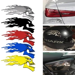 Car Motorcycle Sticker 3D Flame Ghost Skull Head Emblem Decals Auto Styling Decoration Decals Auto Exterior Decor Accessories