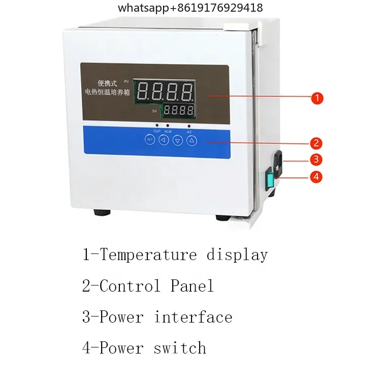 Labor 2L Mini-Thermostat, natürliche Konvektion, tragbarer bakteriologischer Inkubator mit intelligentem PID