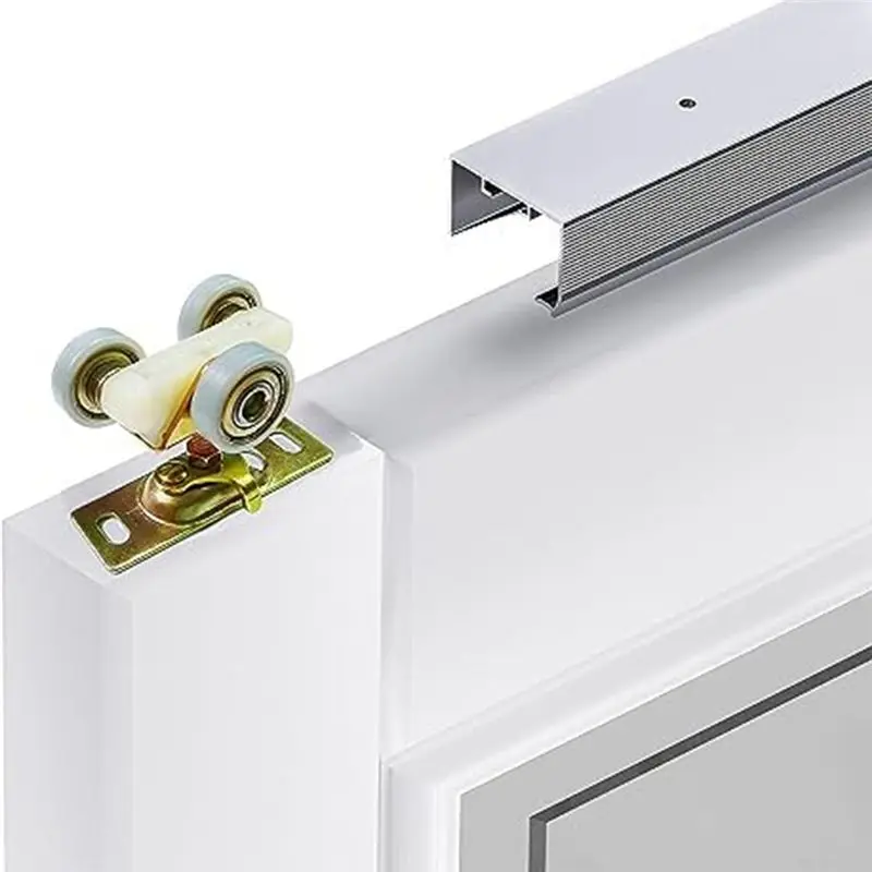 AEE3-2 Pack Sliding Pocket Door Hardware Top Hanger Rollers Wheels Assembly Fit Johnson Parts 1125 & 1500 Hardware Kit - view 2