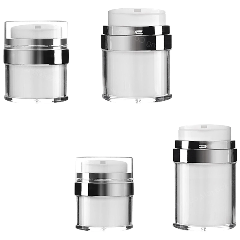 

4 Sizes 15ml 30ml 50ml 100ml Vacuum Bottle Dispenser Cream Jar Airless Pump Container Travel Lotion Moisturizer Skin Care Beauty