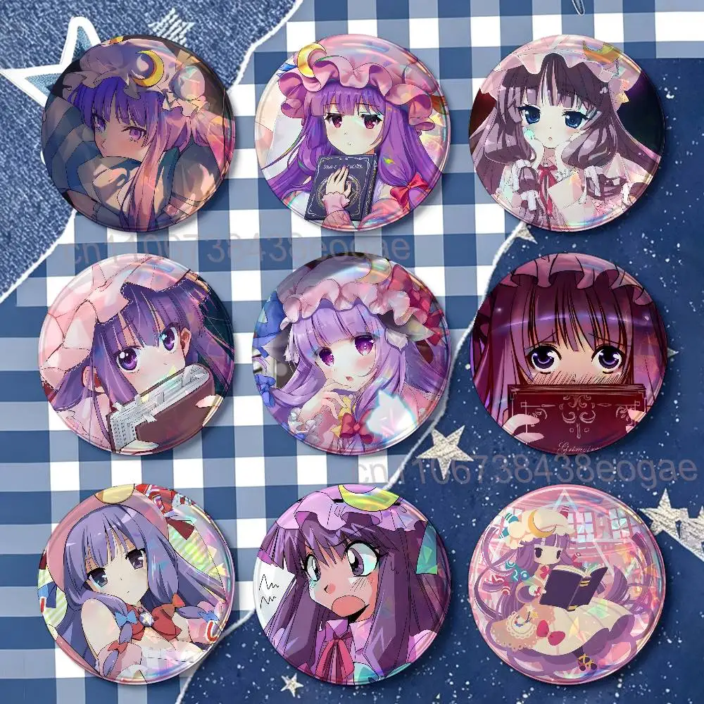 P-Patchouli Knowledge T-Touhou Lostword Badges 25 32 44 58 75 mm Round Customizable Wholesale Fan goods Self-made fan freebies