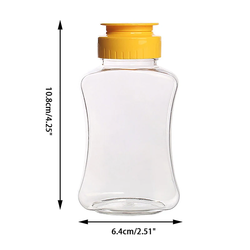 Plastic Honey Squeeze Bottle Condiment Ketchup Dispensers Flip Cap Refillable Syrup Jars Leakproof Containers Squeezable Bottles