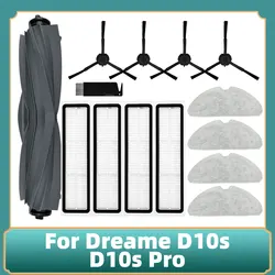 Compatible For Dreame D9 Max Gen 2 / Dreame D10s Pro / D10s Roller Main Side Brush Hepa Filter Mop Cloths Accessories Parts
