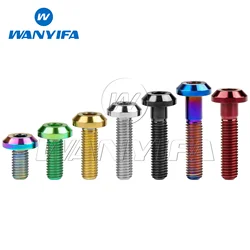 Wanyifa Titanium Bolt M8x15 20 25 30 35 40mm Allen Key Button Head Screw for Bicycle Motorcycle Brake