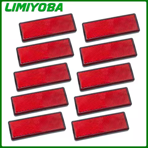 10pcs Self Adhesive Reflector Safety Mark Signal Strip Rear Position Reflective Bicycle Boat Caravan Fence Trailer Gate Post